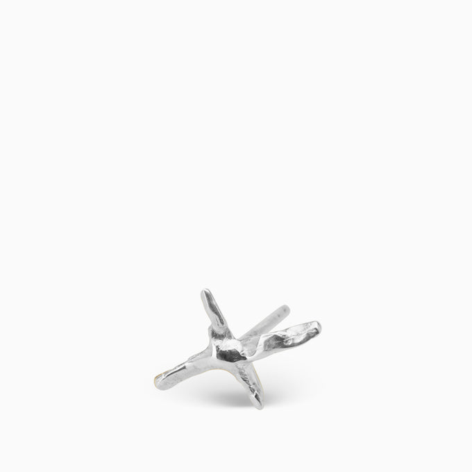 Criss Cross Stud | Silver