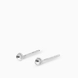 Tiny Concave Studs | Silver