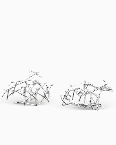 Fray Earrings | Silver