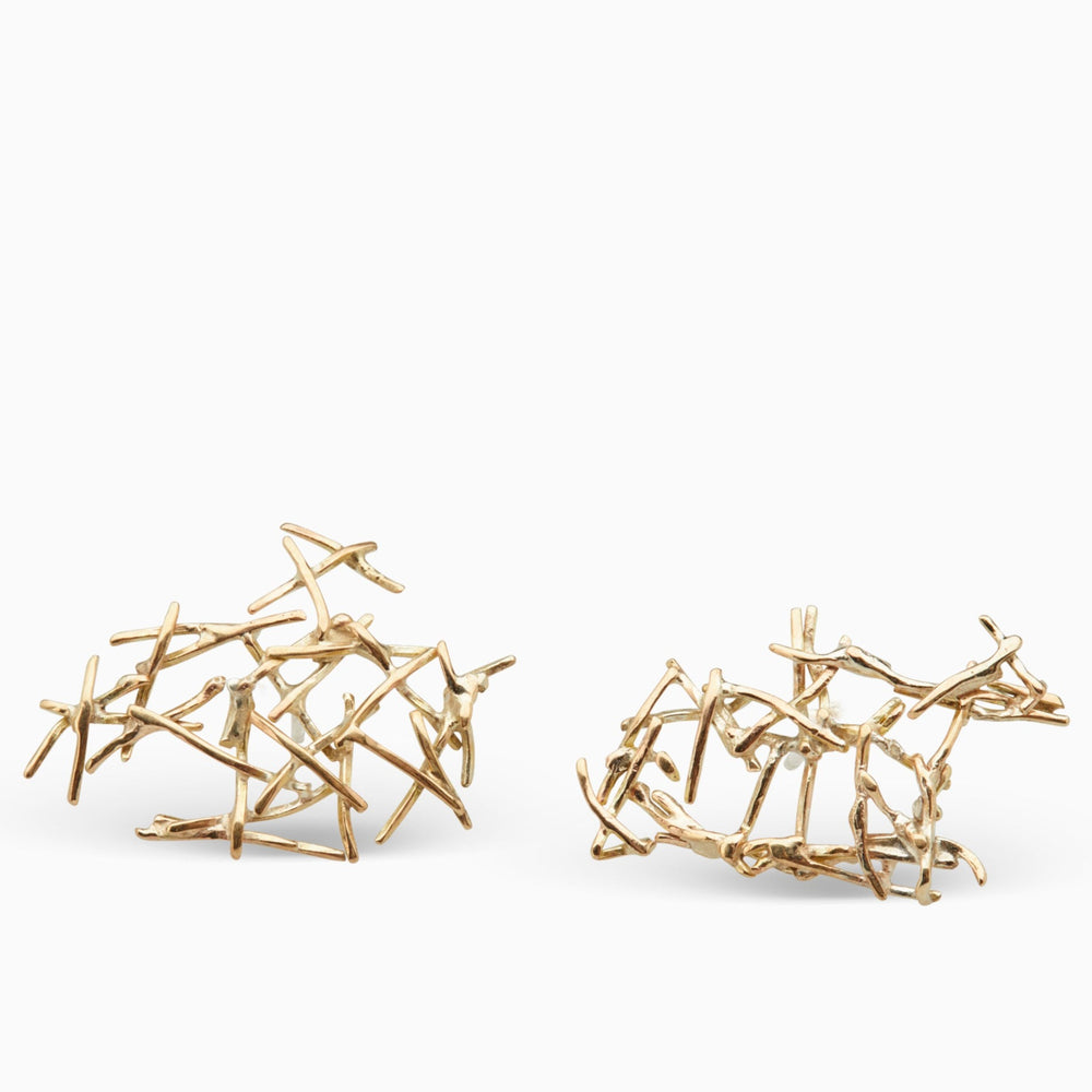 Fray Earrings | Gold