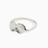 Double Impression Ring | White Gold