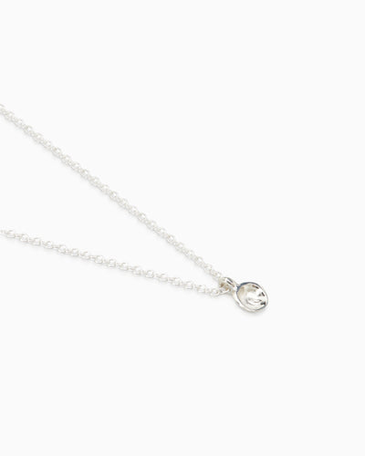 Tiny Concave Necklace | Silver
