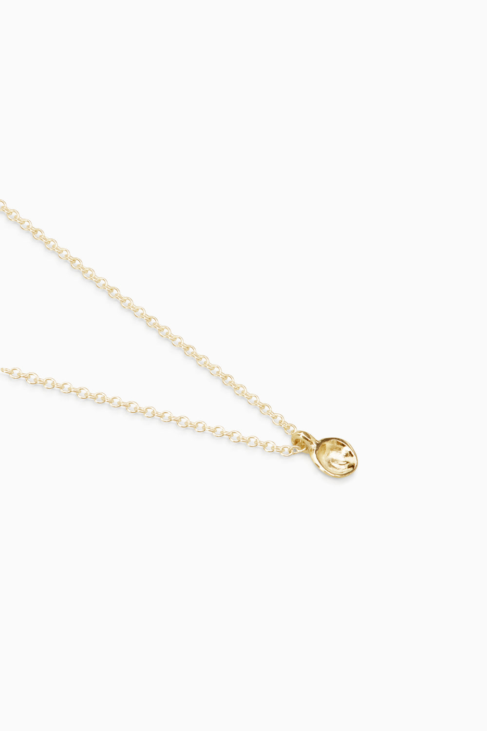 Tiny Concave Necklace | Gold