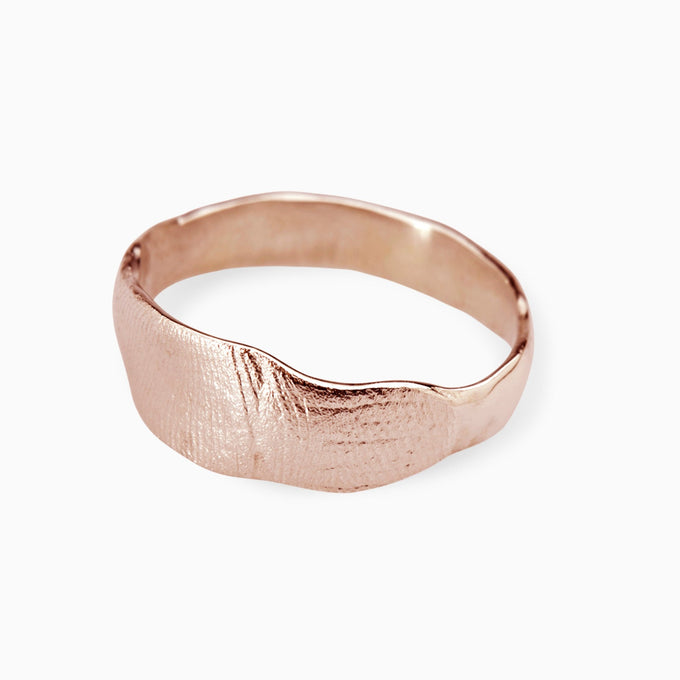 Impression Band Ring | Rose Gold