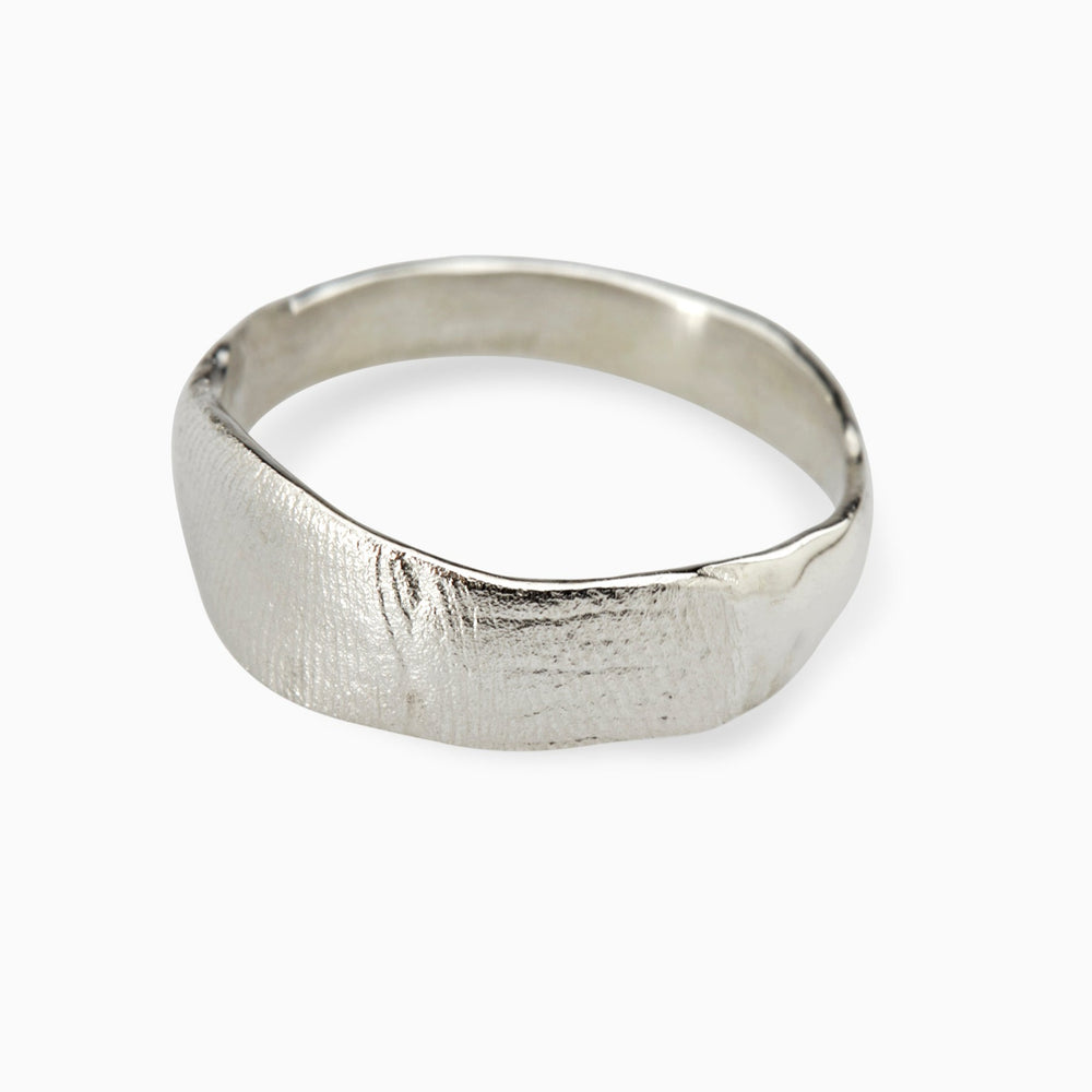 Impression Band Ring | Silver