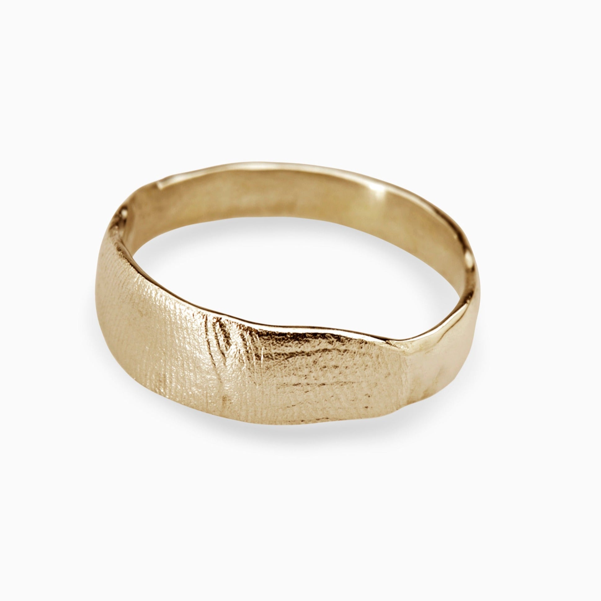 Impression Band Ring Gold | Linden Yellow Cook Jewellery –