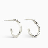 Wave Link Earrings | Silver