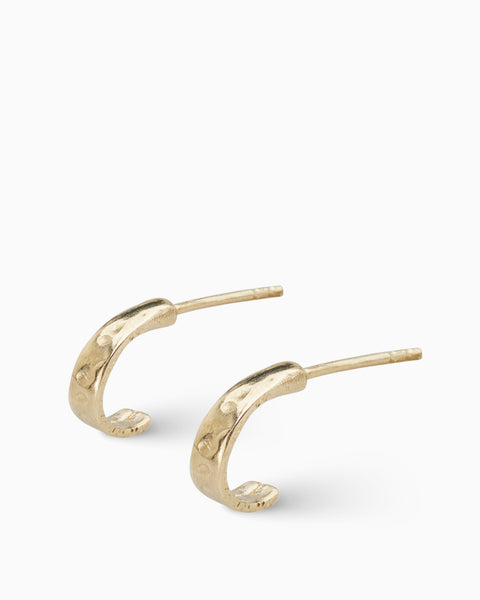 Tiny Battered Hoops | Gold