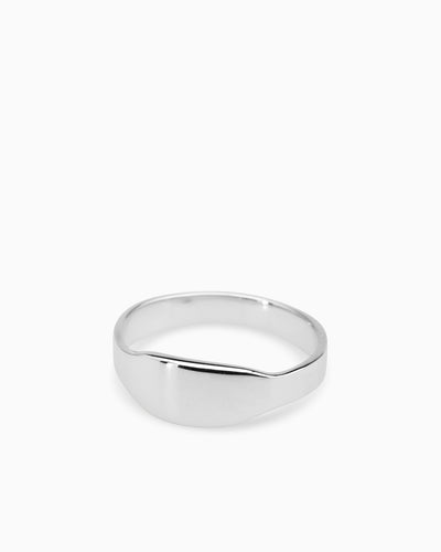 Narrow Signet Ring | Silver