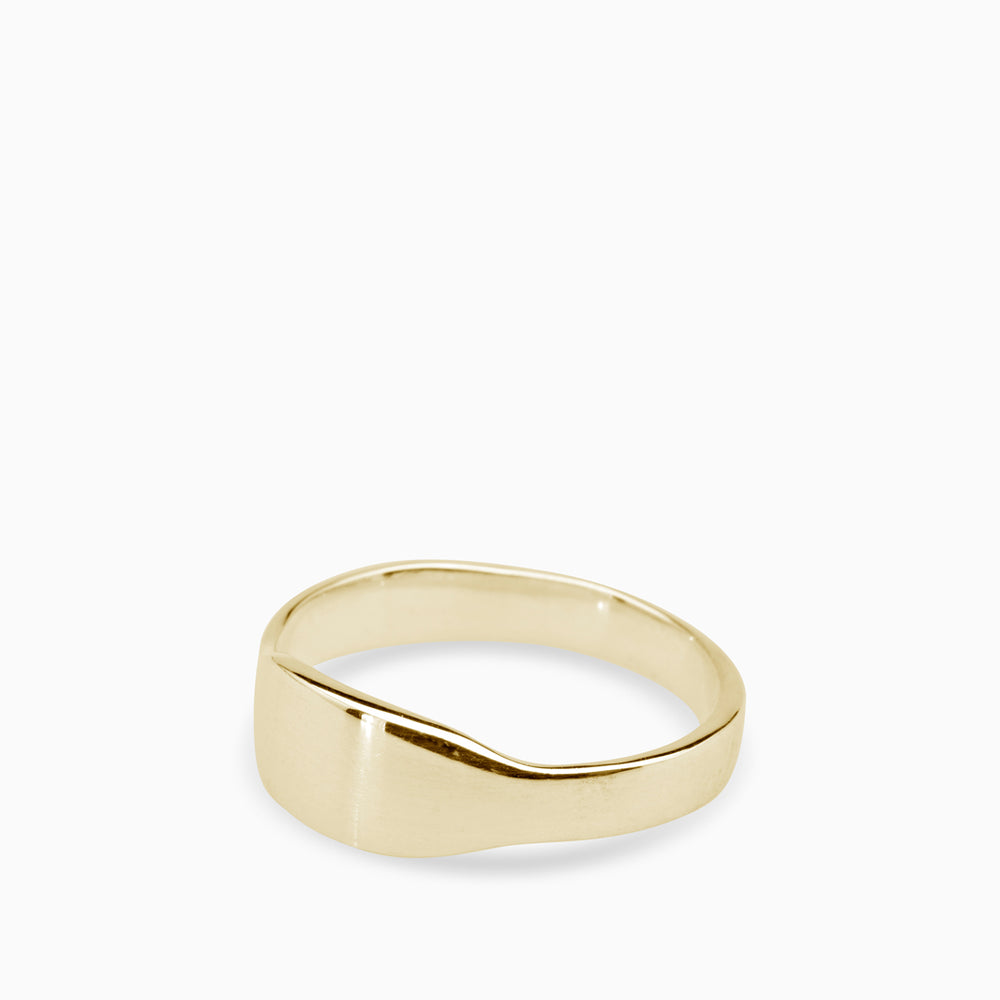 Narrow Signet Ring | Solid Gold