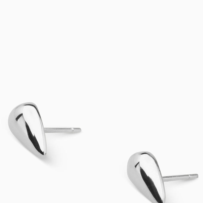 Tear Drop Studs | Silver