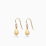 Tear Drop Hook Earrings | Gold