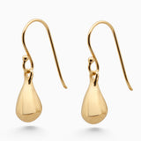 Tear Drop Hook Earrings | Gold