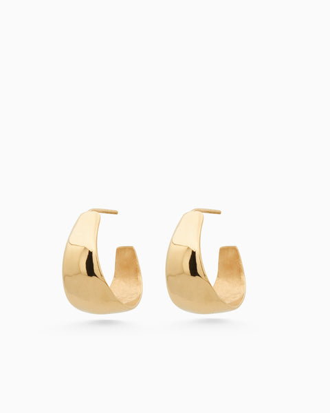 Tear Drop Hoops | Gold