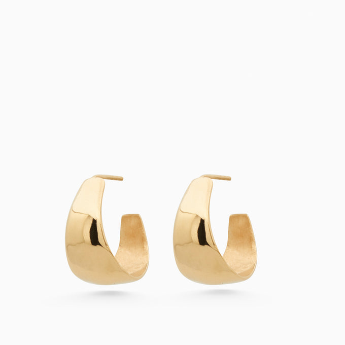 Tear Drop Hoops | Gold