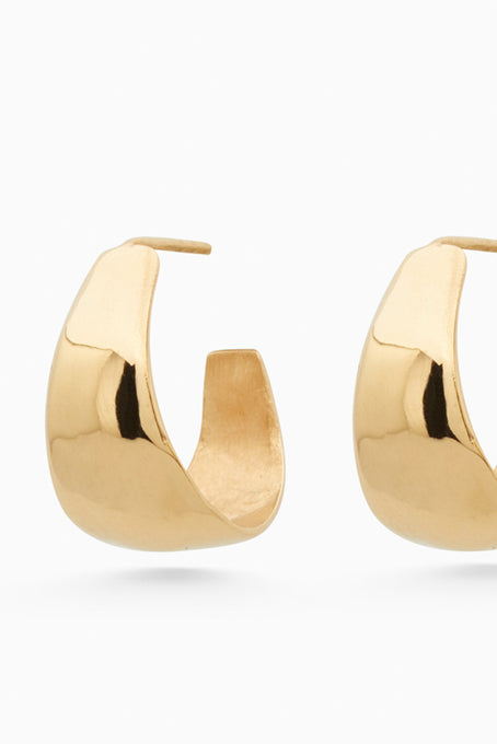 Tear Drop Hoops | Gold