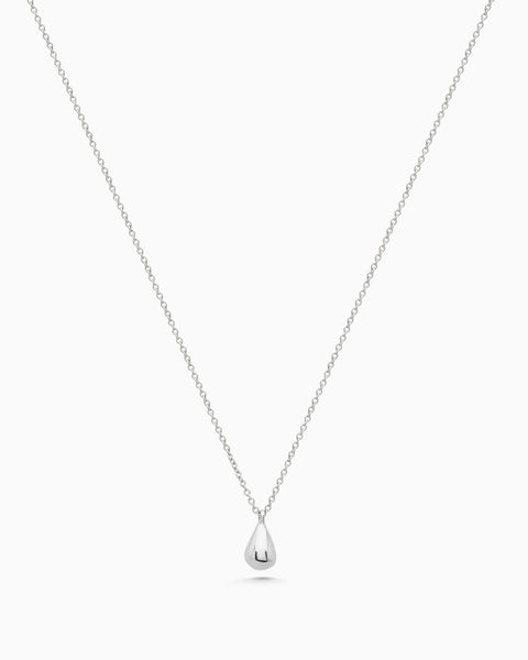 Tear Drop Necklace | Silver