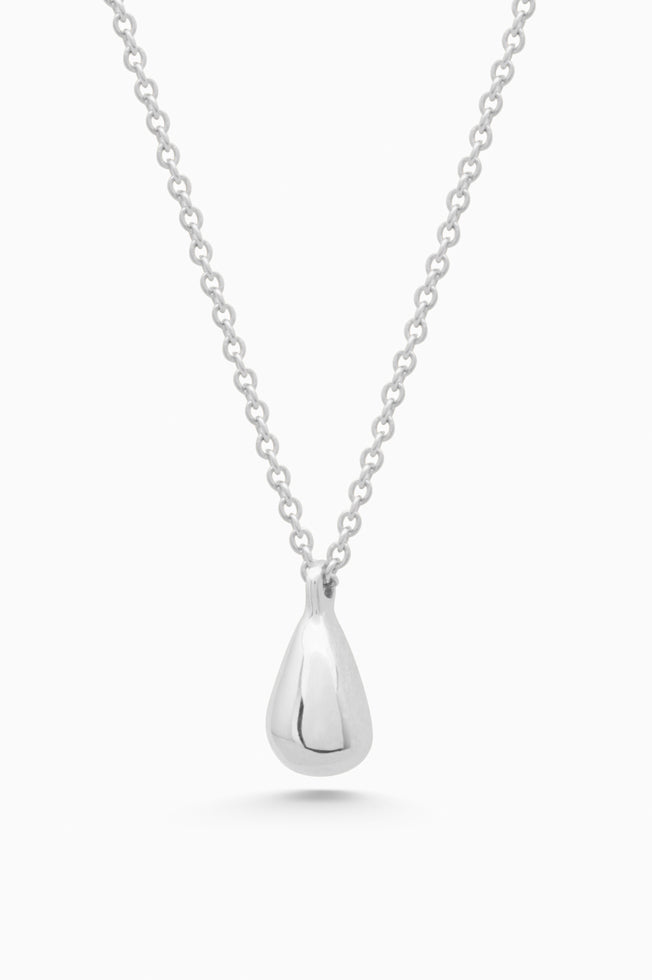 Tear Drop Necklace | Silver