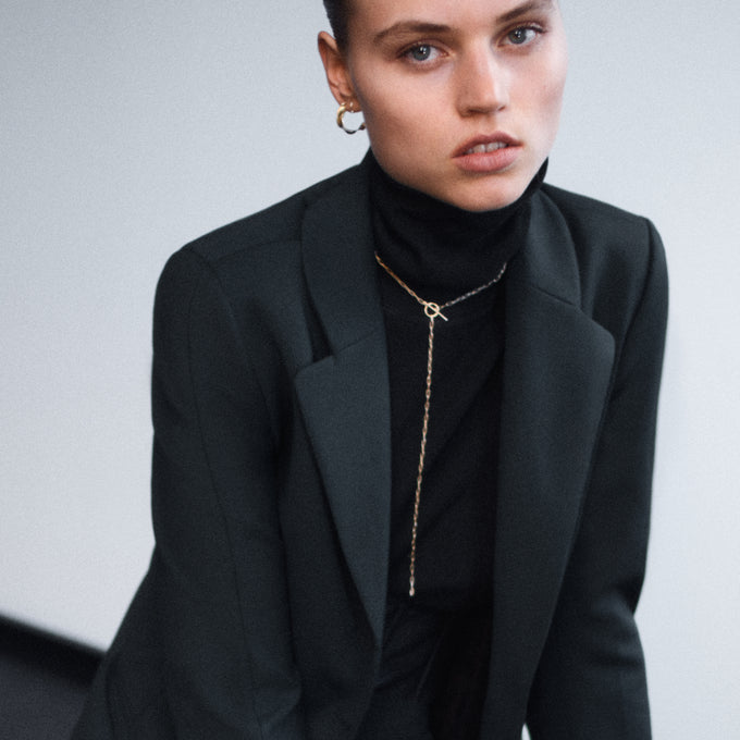 Fine Drop Necklace | Silver