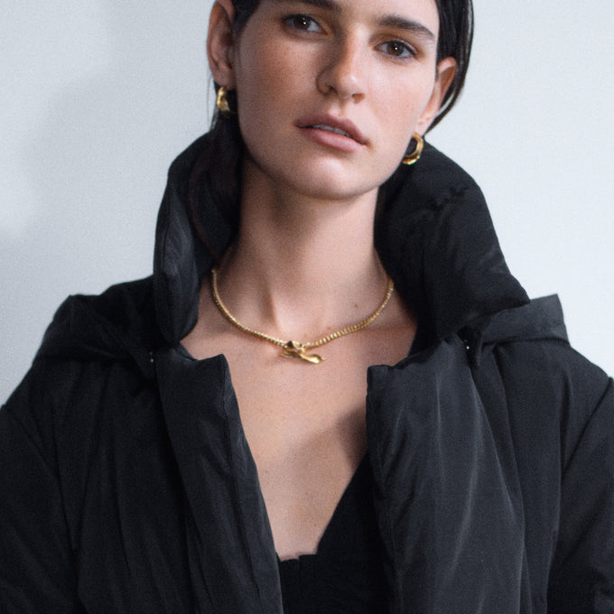 Chunky Flare Necklace | Silver