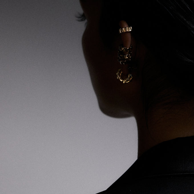 Fine Trim Hoops | Gold