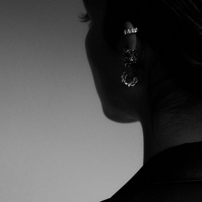 Fine Trim Ear Cuff | Silver