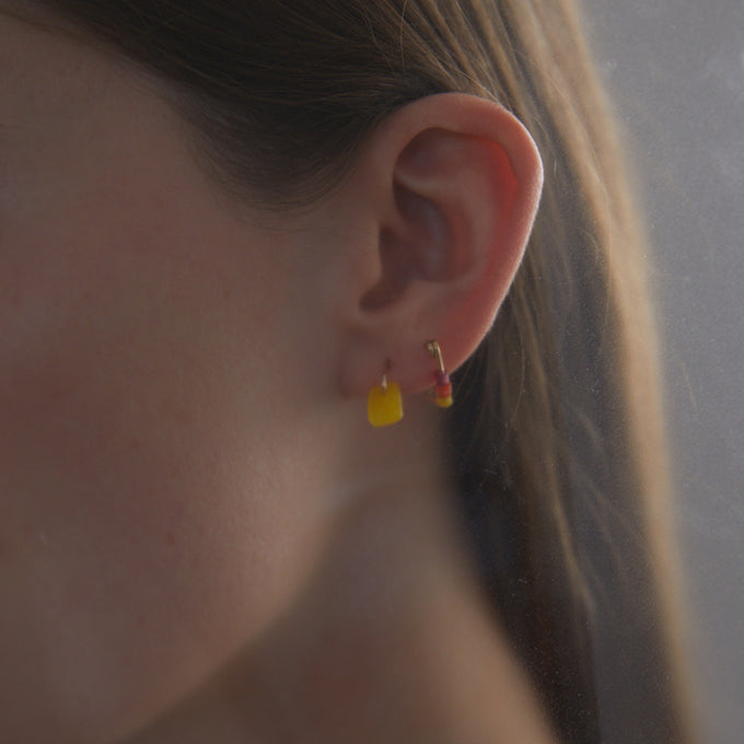 The Rainbow Resin Pin | Solid Gold