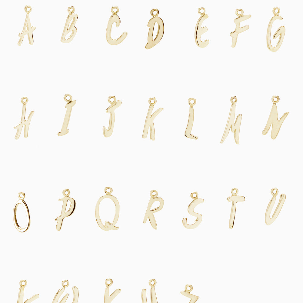 Letter Earring | Solid Gold