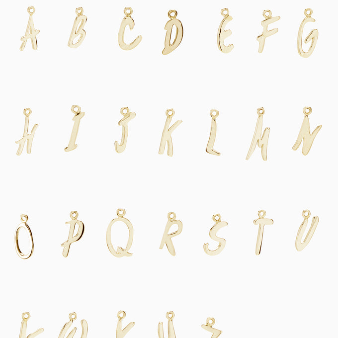 Letter Earring | Solid Gold