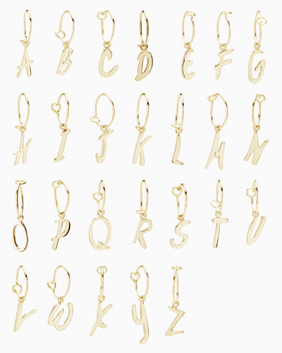 Letter Earring | Solid Gold