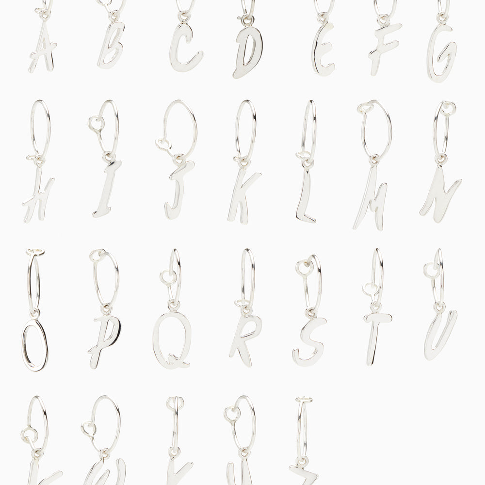 Letter Earring | Silver