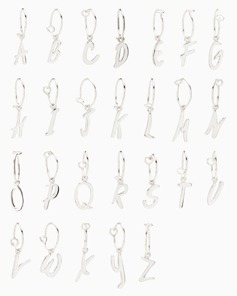 Letter Earring | Silver