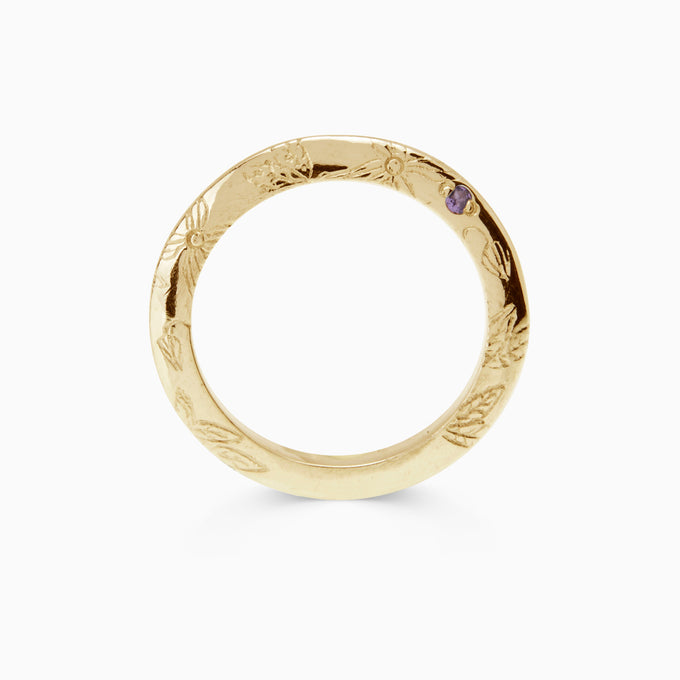 Birthflower Ring | Solid Gold