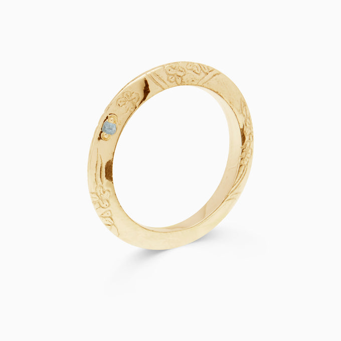 Birthflower Ring | Solid Gold