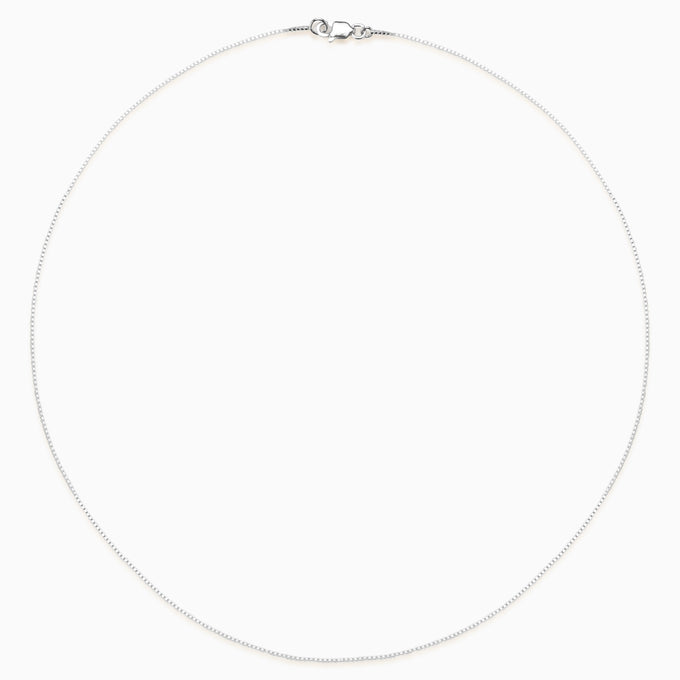 Fine Box Necklace | Silver