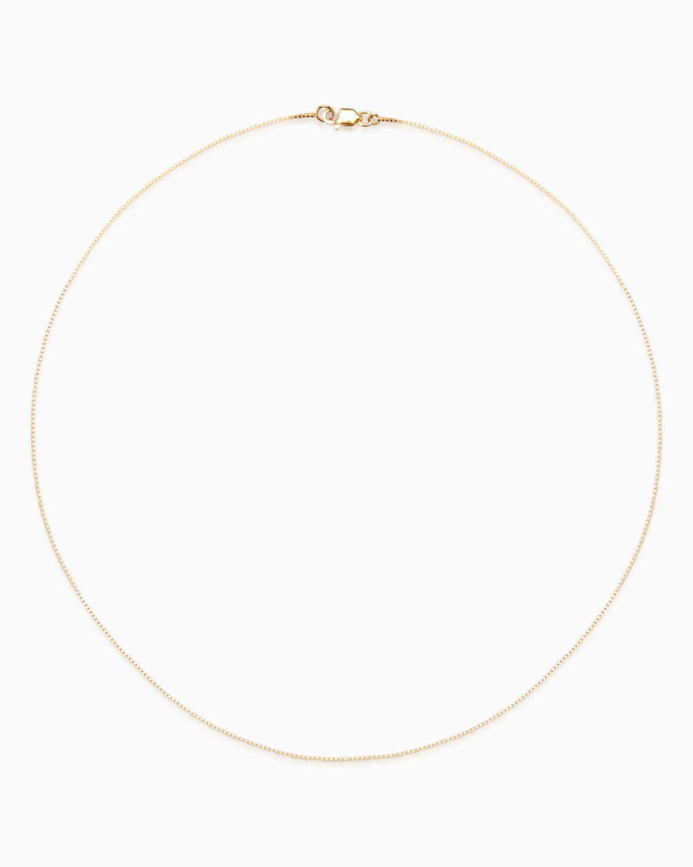 Fine Box Necklace | Gold