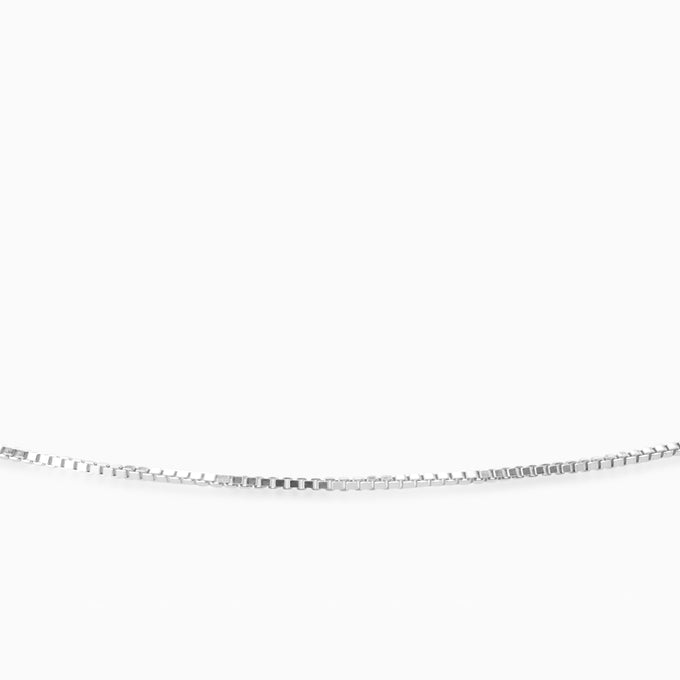 Fine Box Necklace | Silver