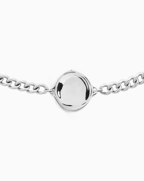 Custom Engraved Charm Bracelet | Silver