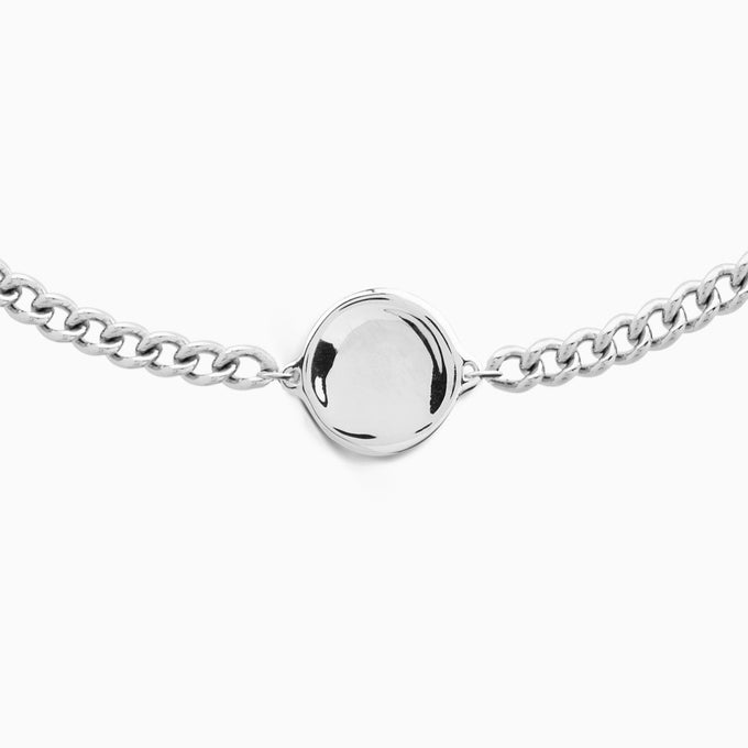 Custom Engraved Charm Bracelet | Silver