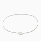 Box Chain Fob Necklace  | Silver