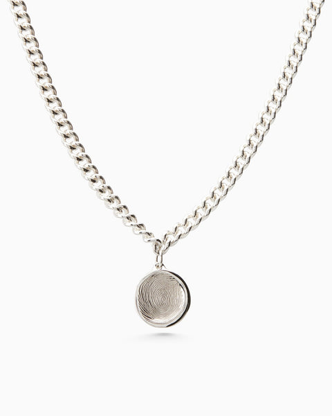 Custom Engraved Charm Necklace | Silver