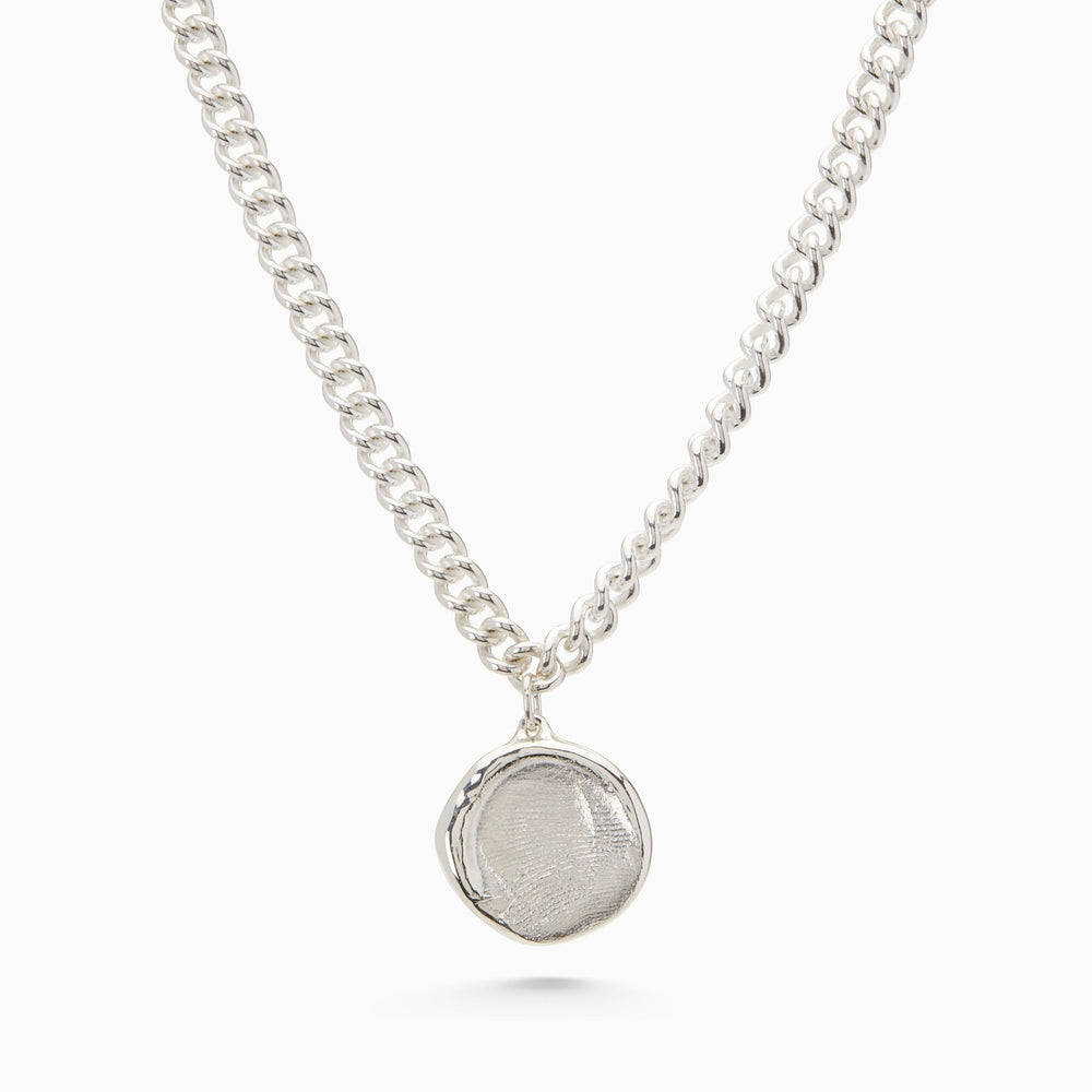 Impression Charm Necklace | Silver