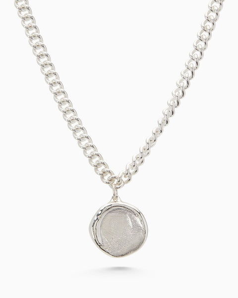 Impression Charm Necklace | Silver