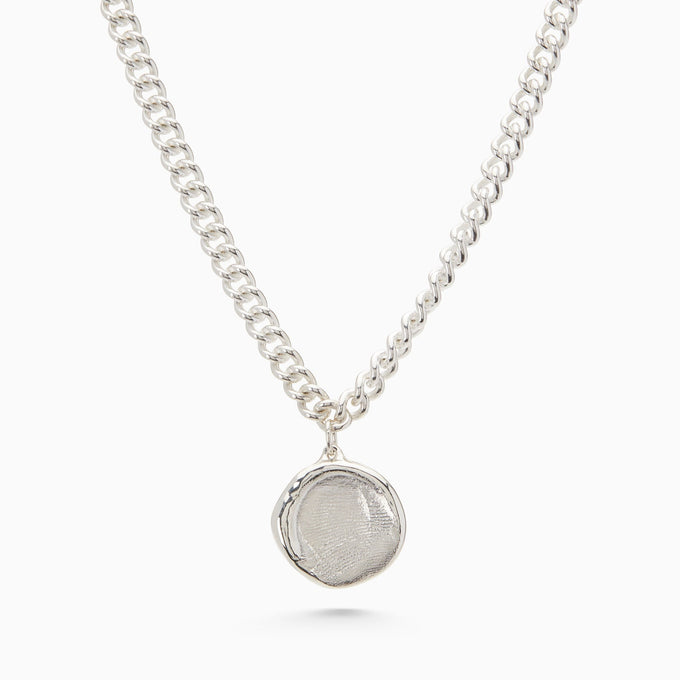 Impression Charm Necklace | Silver