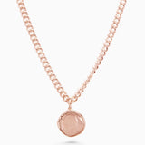 Impression Charm Necklace | Rose Gold