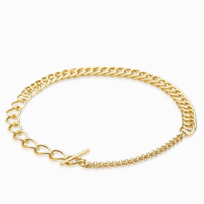 Chunky Link Necklace | Gold