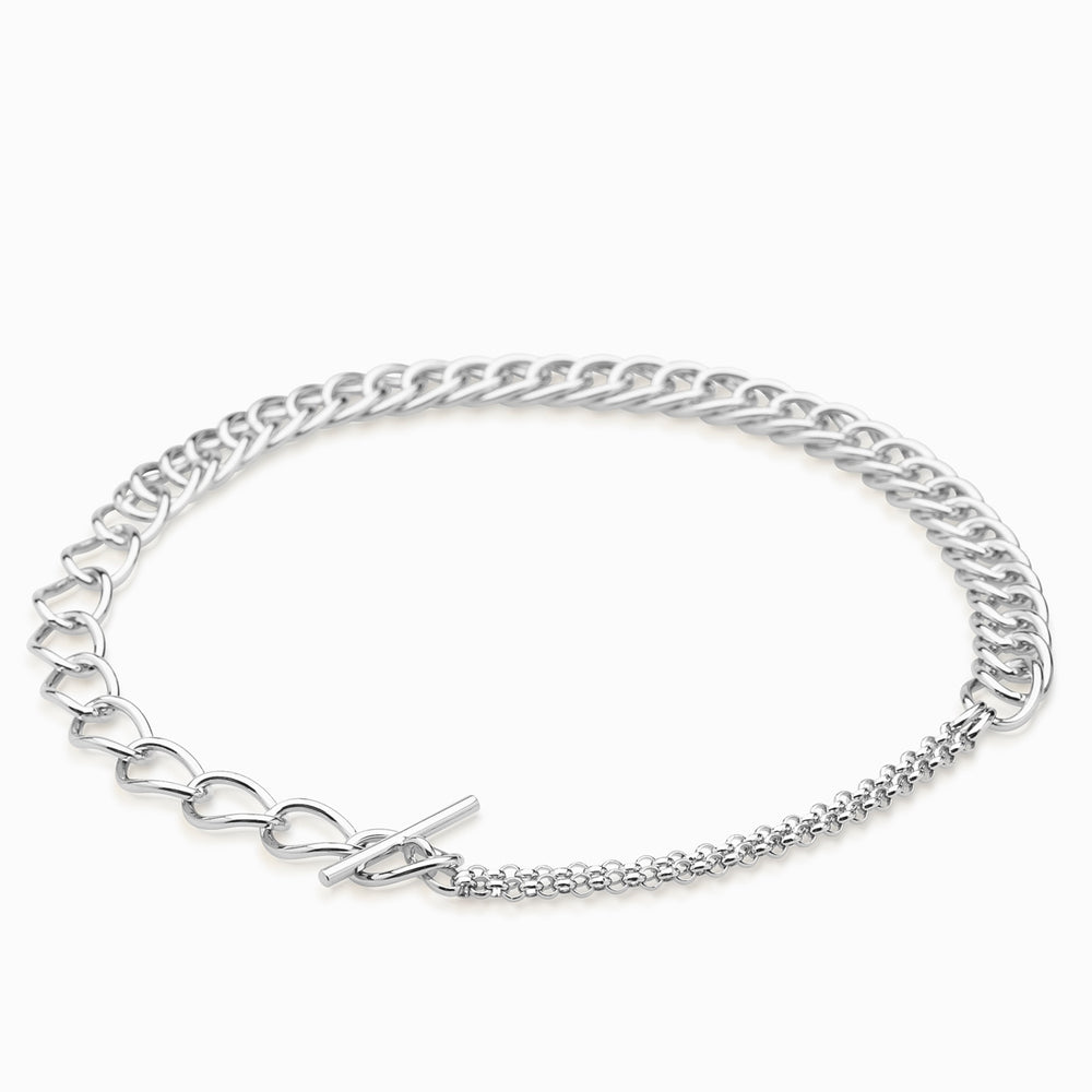 Chunky Link Necklace | Silver