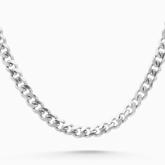 Chunky Curb Necklace | Silver