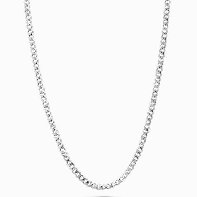 Chunky Curb Necklace | Silver