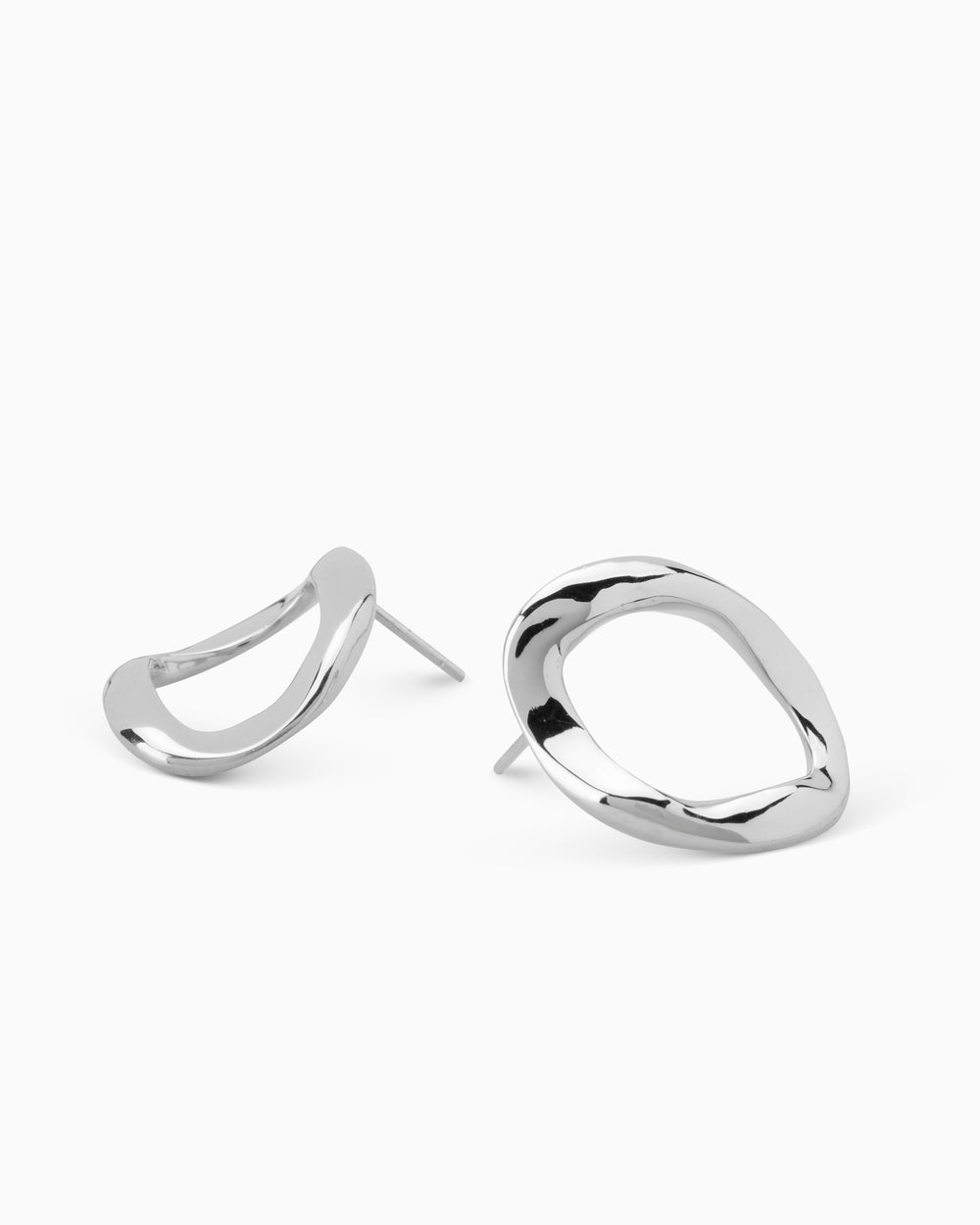 Curve Earrings Classic | Silver
